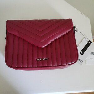 Nine West NWT Sleigh Mini Cross Body Dark Cherry Purse with Coin Purse NO STRAP